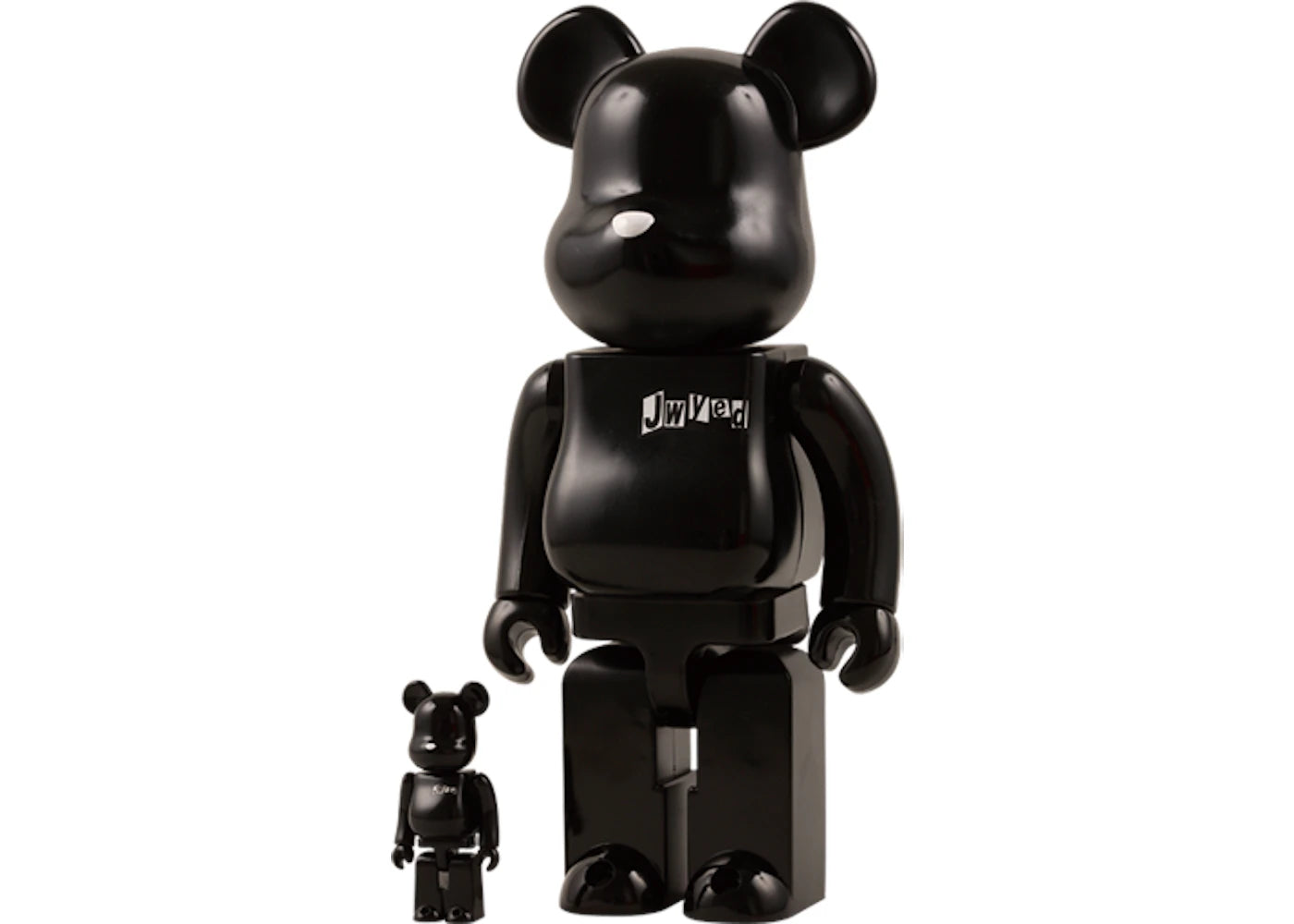 Bearbrick Jywed (with dog tag made by Jwyed) 100% & 400% Set Black