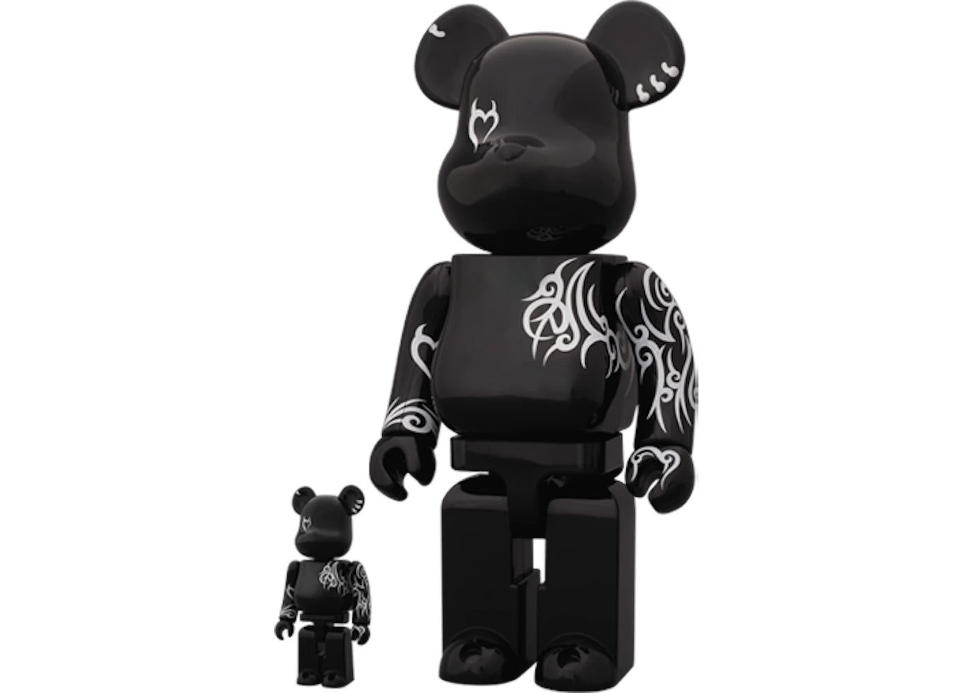 Bearbrick Jywed (with leather strap) 100% & 400% Set Black