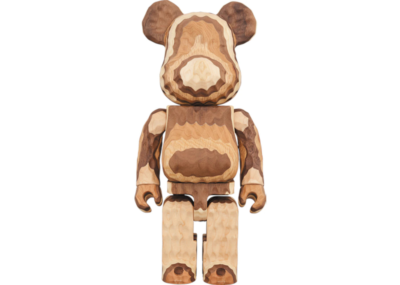 Bearbrick Karimoku Fragment Carved Wooden-Layered 400% Wood