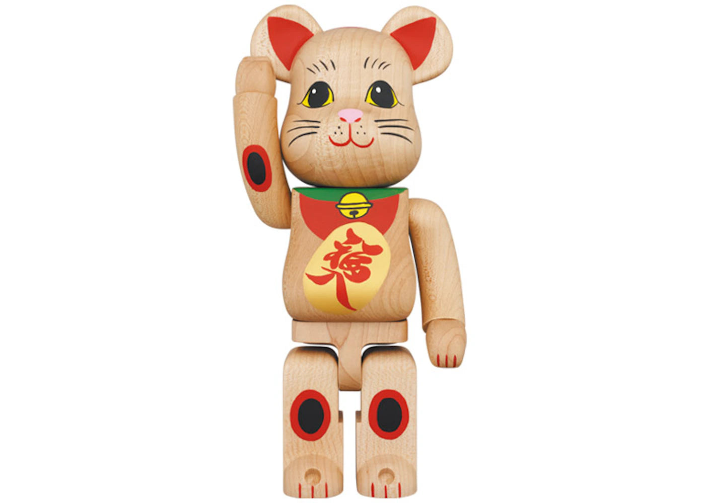 Bearbrick Karimoku Maneki Neko 400% Red Ver.