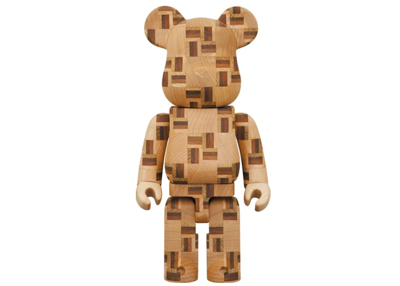 Bearbrick Karimoku Marquetry Chess 400%