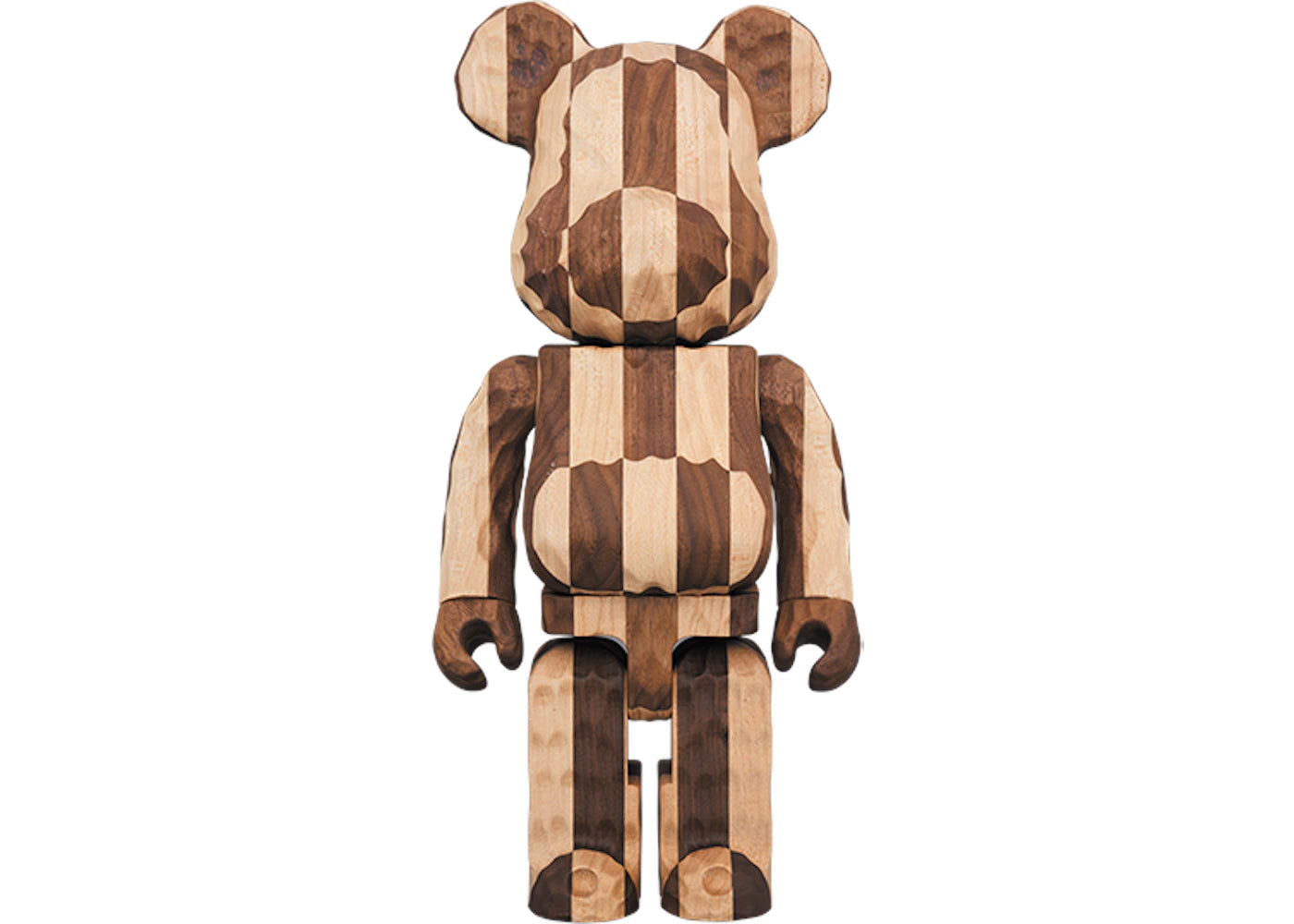 Bearbrick Karimoku Fragment Carved Wooden Longitudinal Chess 400% Wood