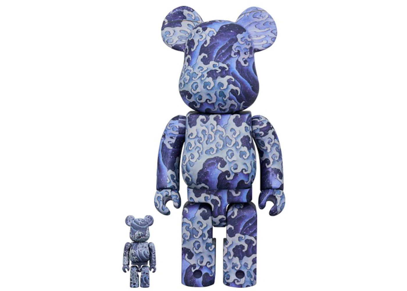 Bearbrick Katsushika Hokusai Kamimachi Festival Float Ceiling Painting "Otoko Nami" 100% & 400% Set