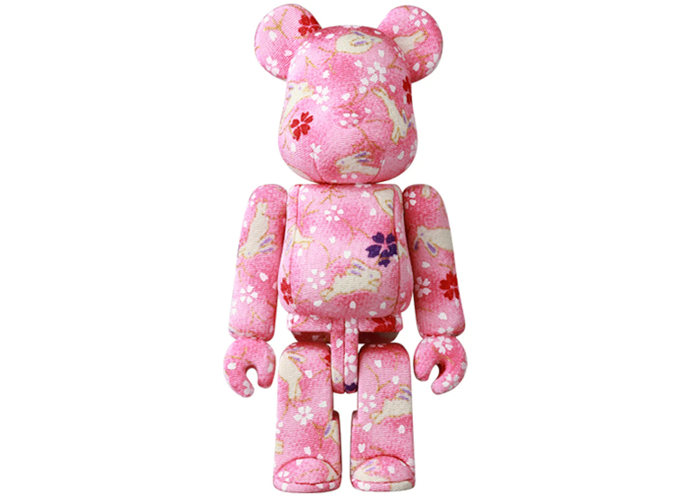 Bearbrick Kimekomi Rabbits On Cherry Blossoms Doll Figure Pink