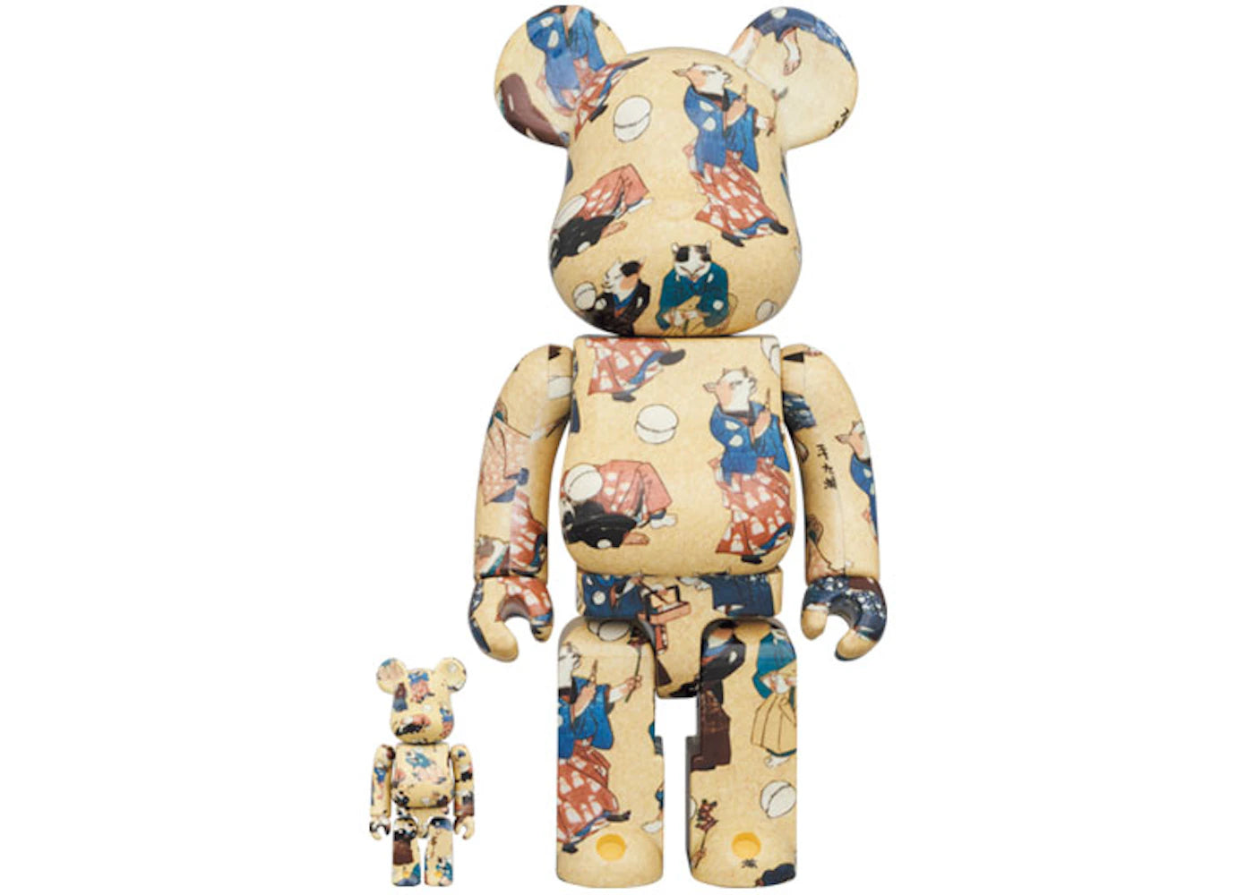 Bearbrick Utagawa Kuniyoshi (Fashionable Cats Juggling Balls) 100% & 400% Set