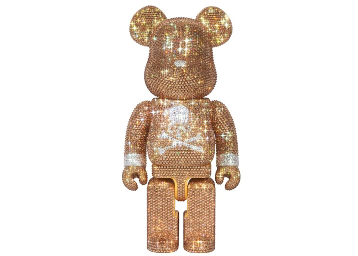 Bearbrick Lights Style Mastermind Japan Crystal 400% Gold/Silver