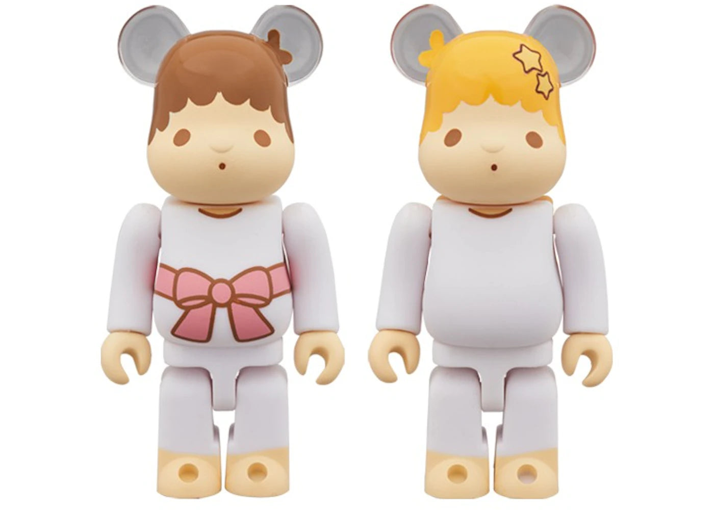 Bearbrick Little Twin Stars Kiki Lala 100% Set White