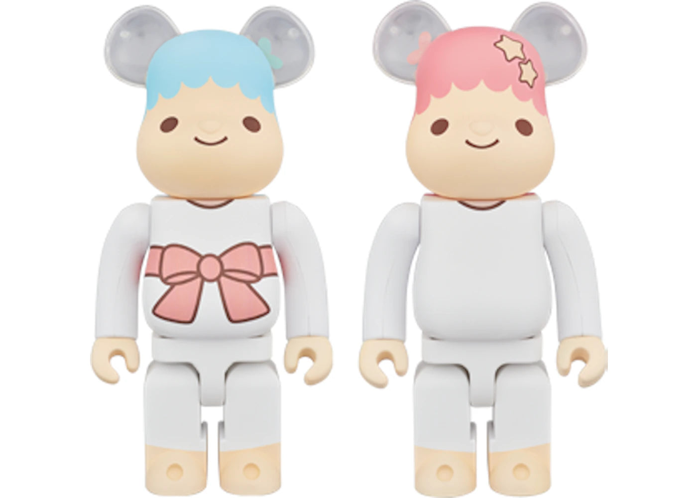 Bearbrick Little Twin Stars Kiki & Lara 400% White