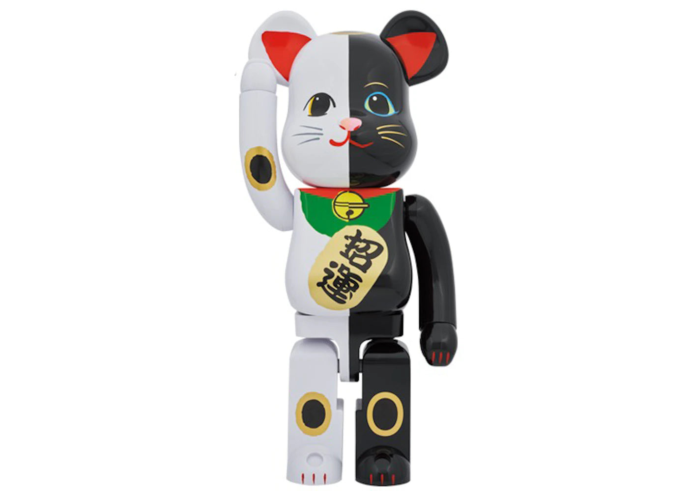 Bearbrick Lucky Cat Money Luck White x Blessing Black 1000