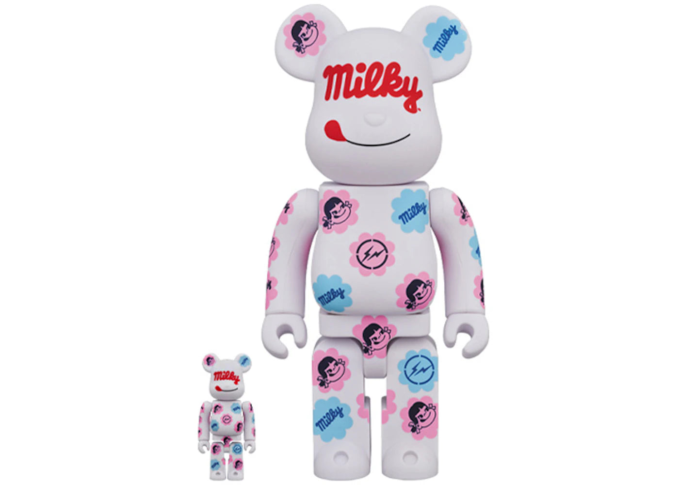 Bearbrick MILKY THE CONVENI MILKY 100% & 400% Set White