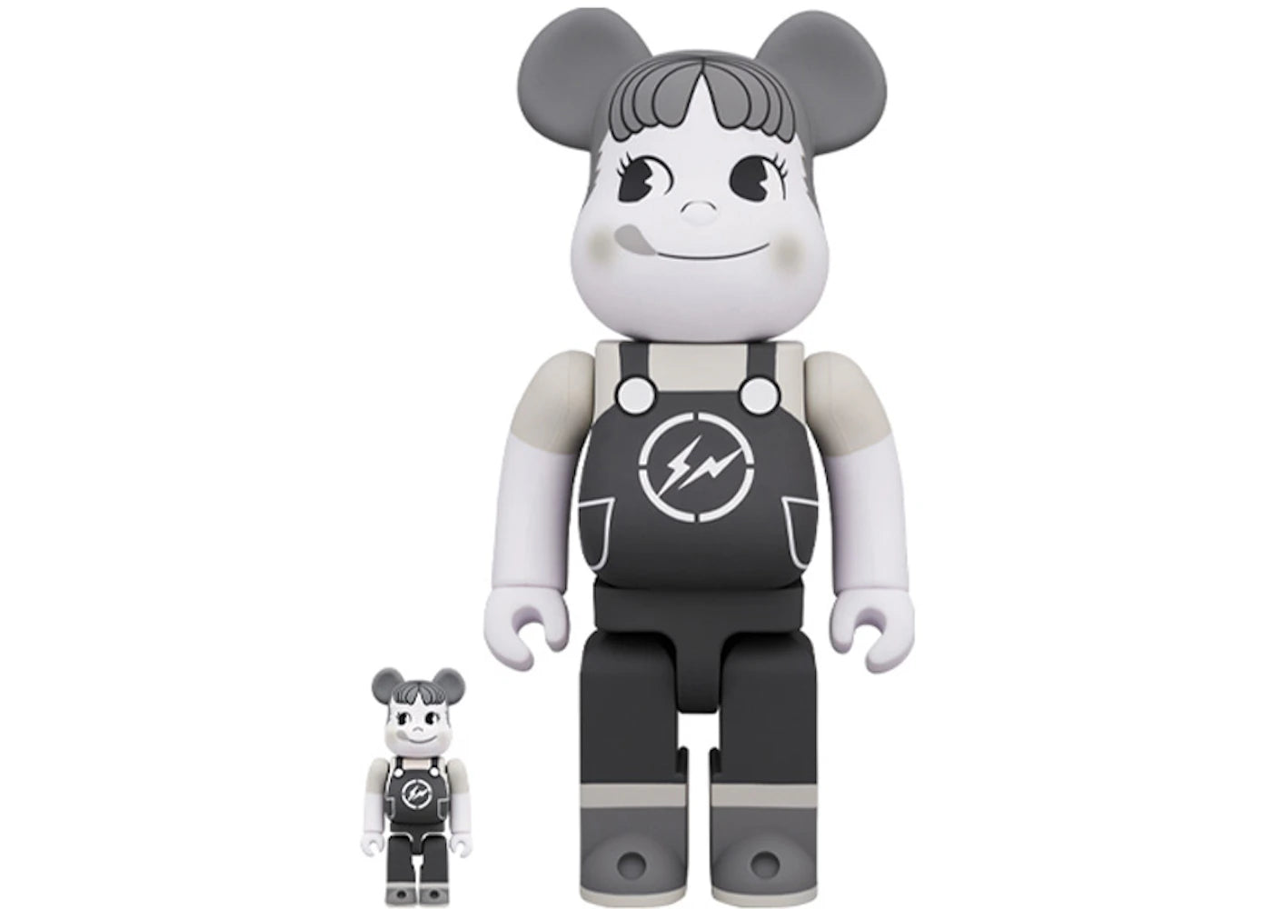 Bearbrick MILKY THE CONVENI PEKO 100% & 400% Set Black