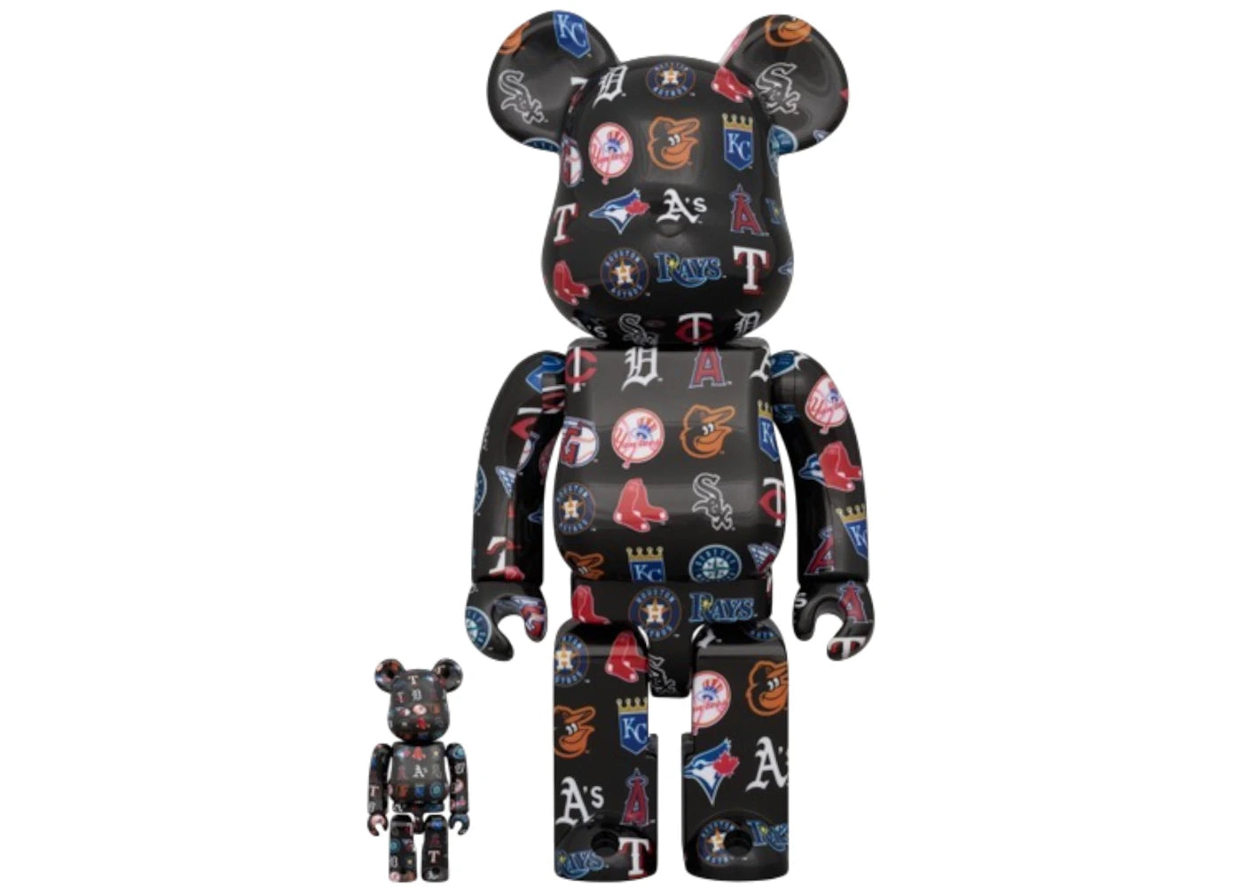 Bearbrick MLB American League 100% & 400% Set Black