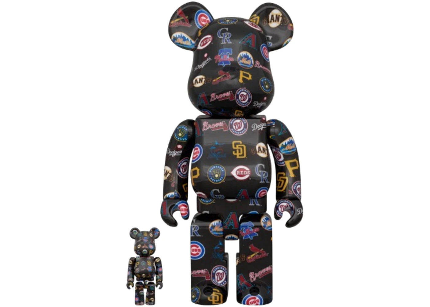 Bearbrick MLB National League 100% & 400% Set Black