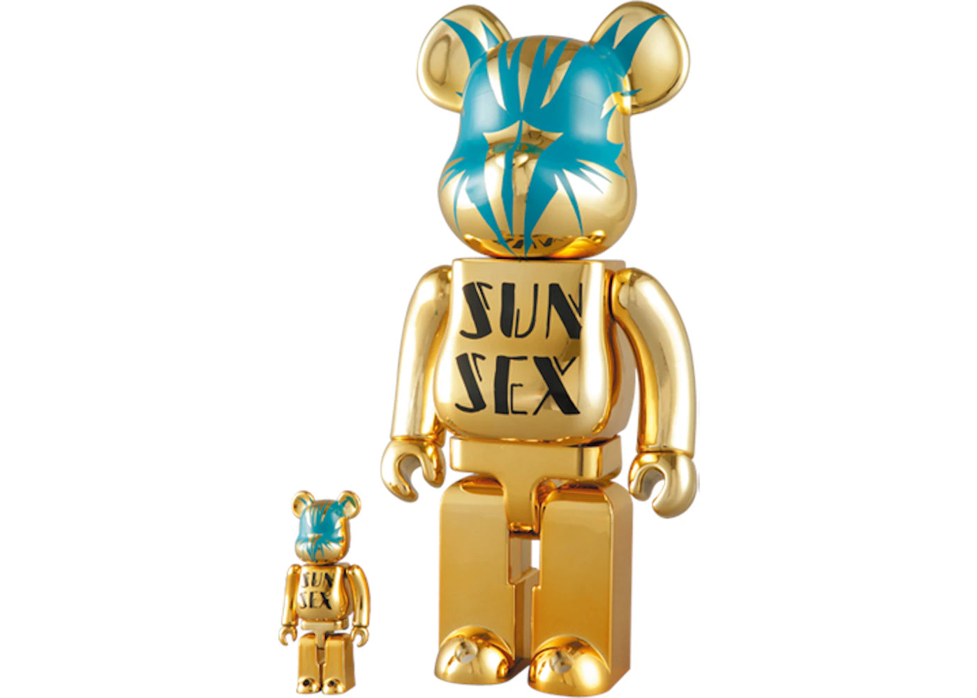 Bearbrick Madsaki 100% & 400% Set Gold