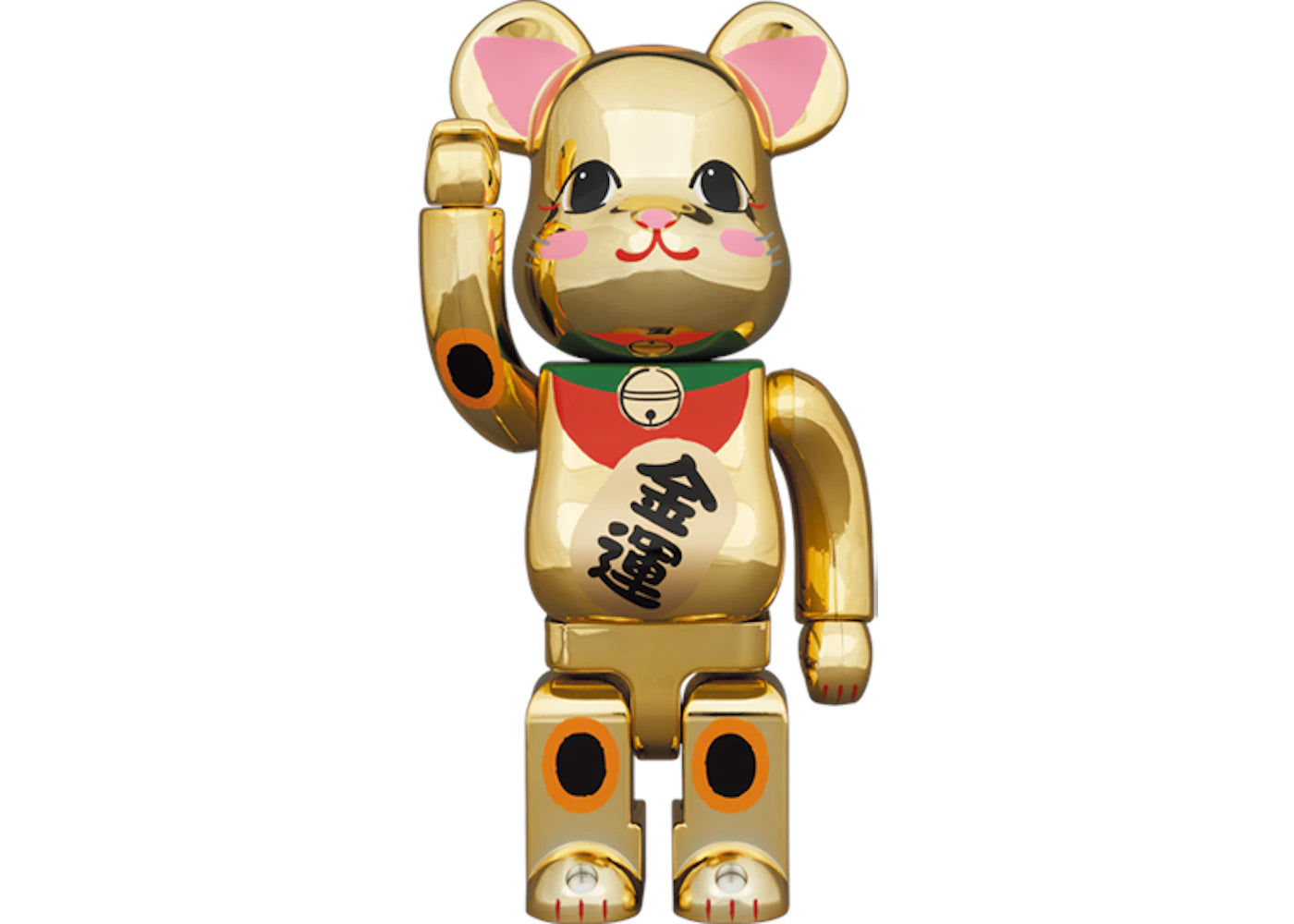 Bearbrick Maneki Neko Gold Luck Plating 2 400%