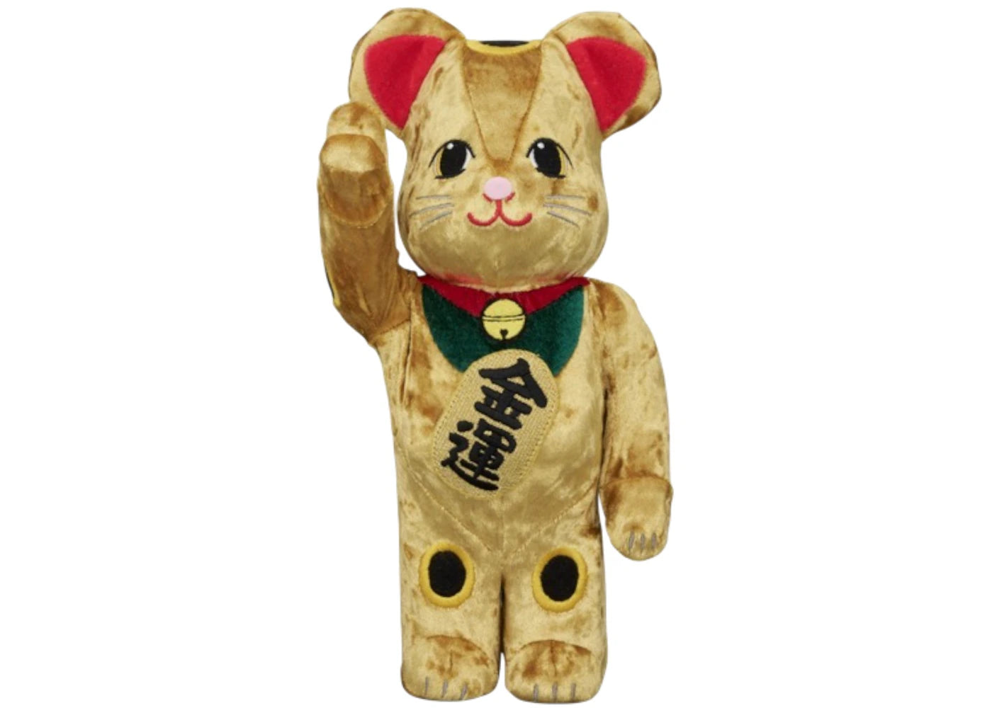 Bearbrick Maneki Neko Gold Wealth Luck Kigurumi 400%