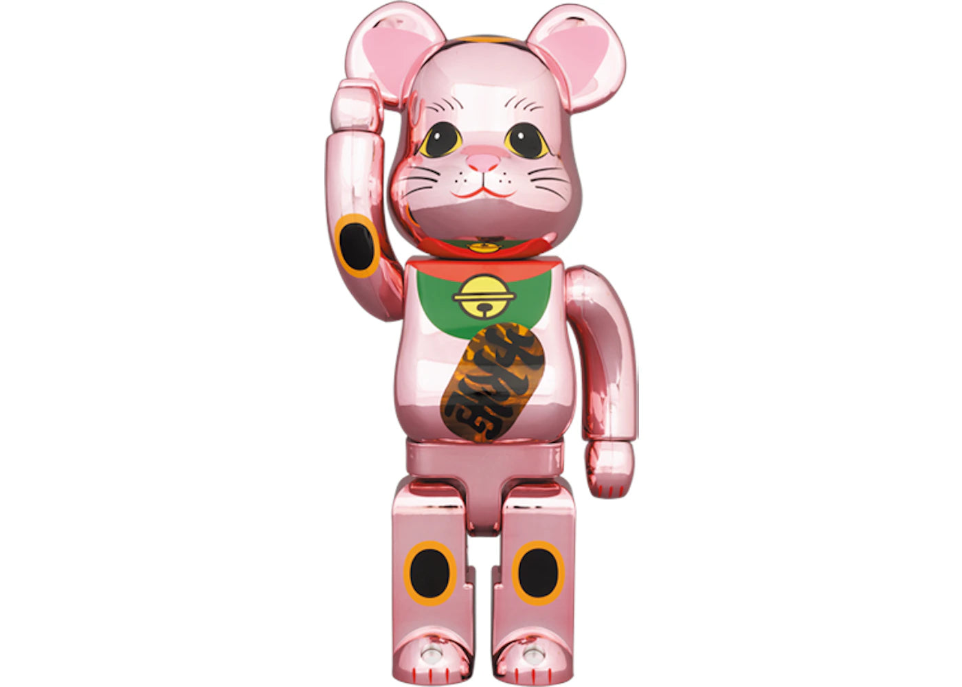 Bearbrick Maneki Neko Peach Gold Plated Luminous 4