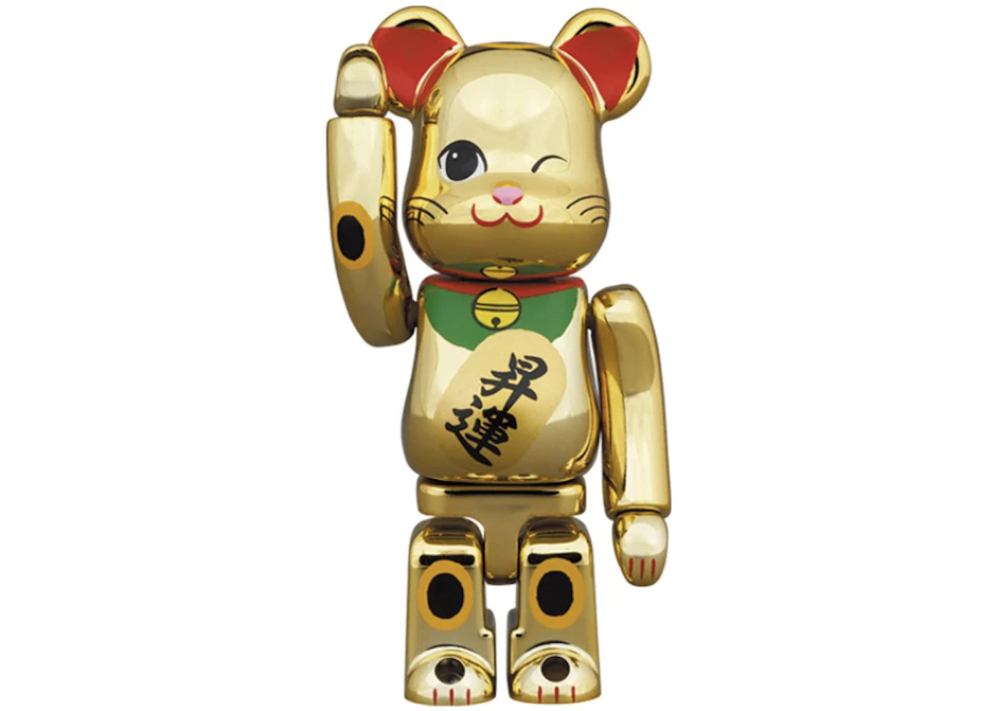 Bearbrick Maneki Neko Rising Fortune 2 Gold Plating 100