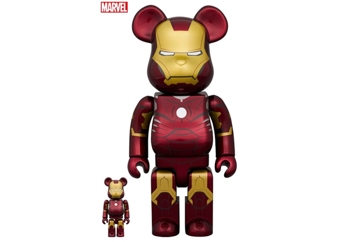 Bearbrick Marvel The Infinity Saga Iron Man Mark III 100% & 400% Set