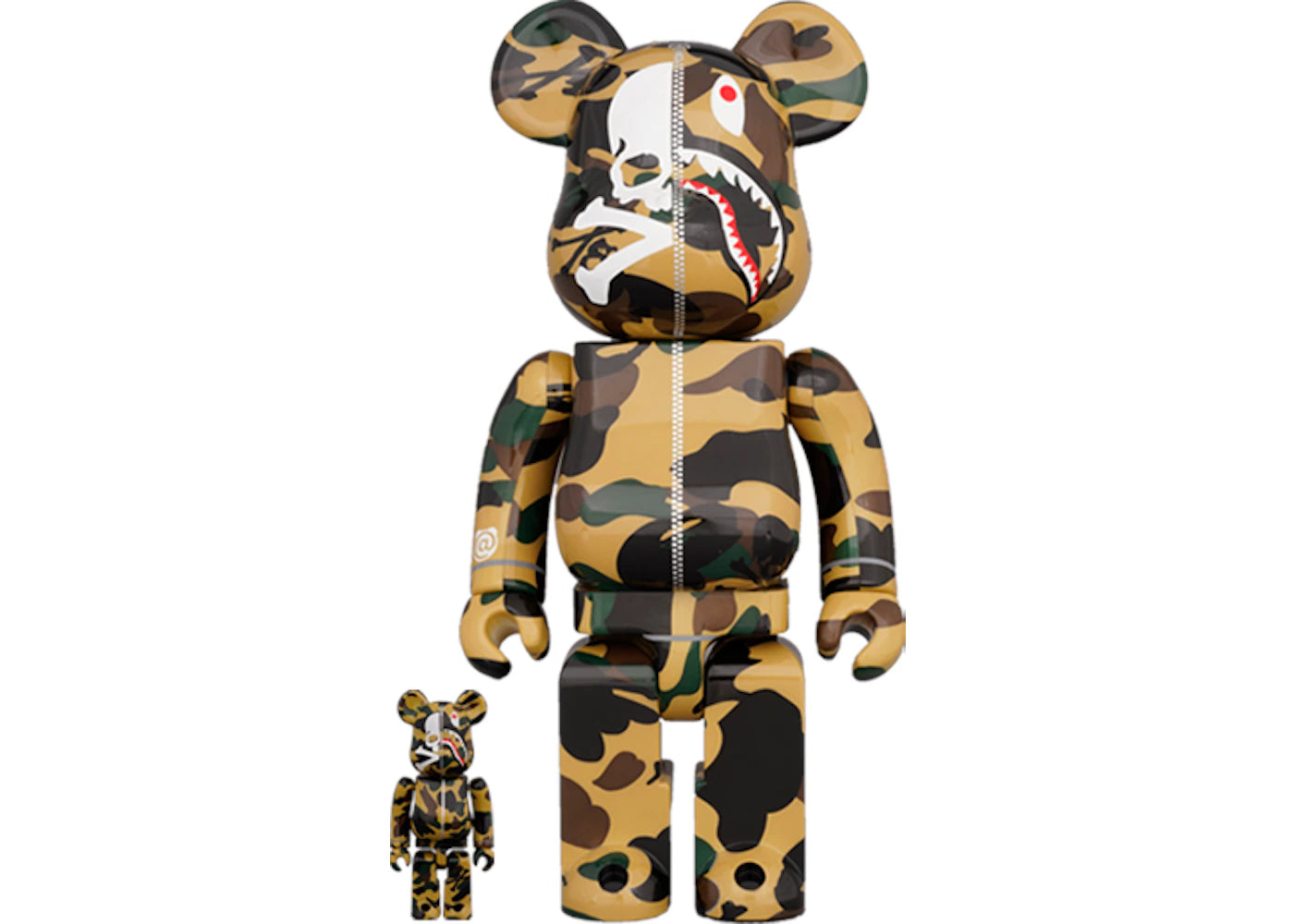 Bearbrick Mastermind vs Bape(R)  100% & 400% Set Yellow Camo