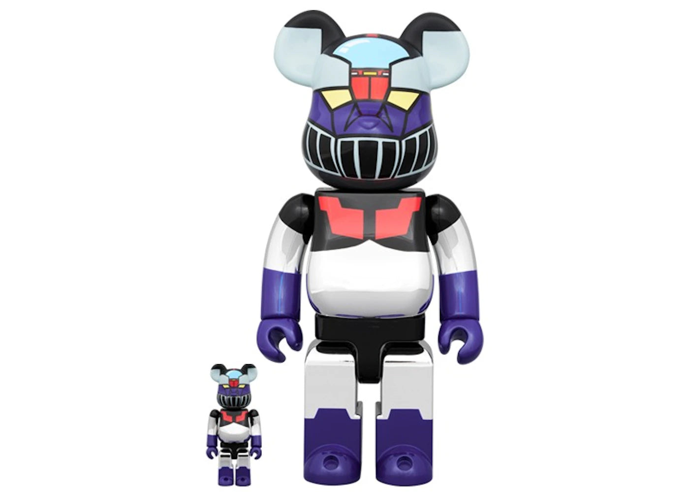 Bearbrick Mazinger Z Plated 100% & 400% Set