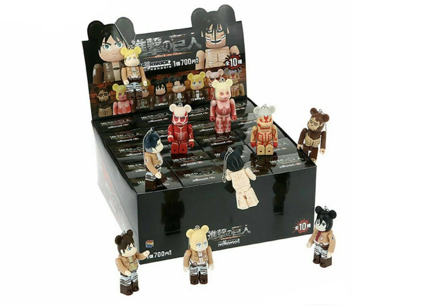 Bearbrick Medicom Attack on Titan 100% Keychain Sealed Case (20 Blind Boxes)