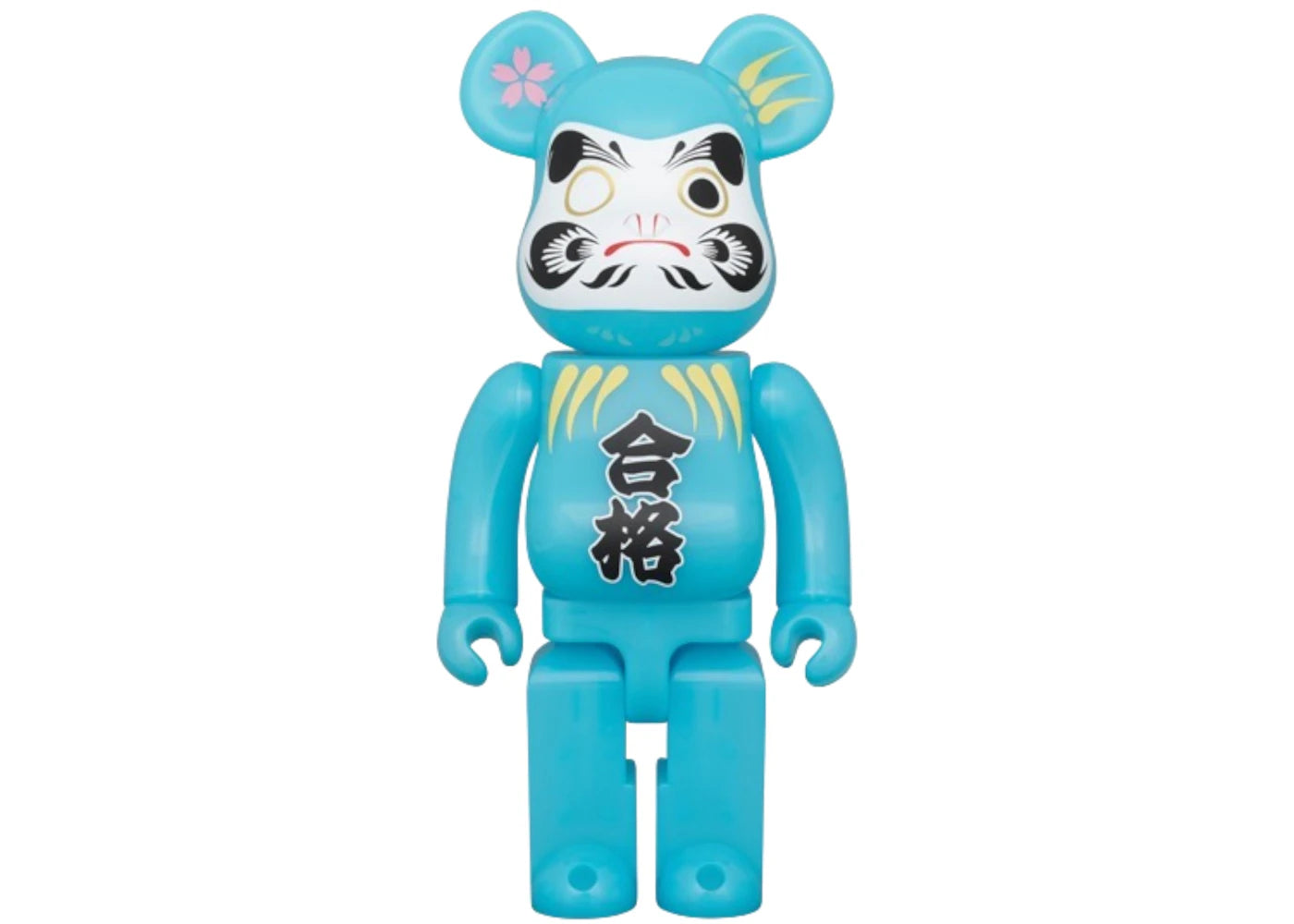 Bearbrick Medicom Toy Daruma Pass Blue 400% Glow in the Dark