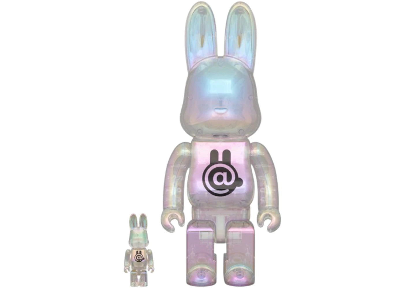 Bearbrick Medicom Toy Tokyo R@bbrick Clear Chrome 100% & 400% Set