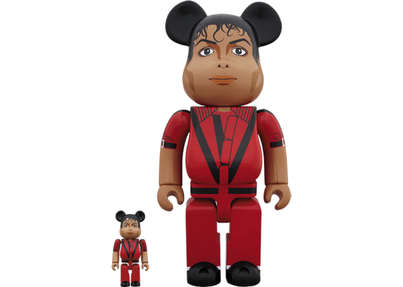 Bearbrick Michael Jackson Red Jacket 100% & 400% Set Red