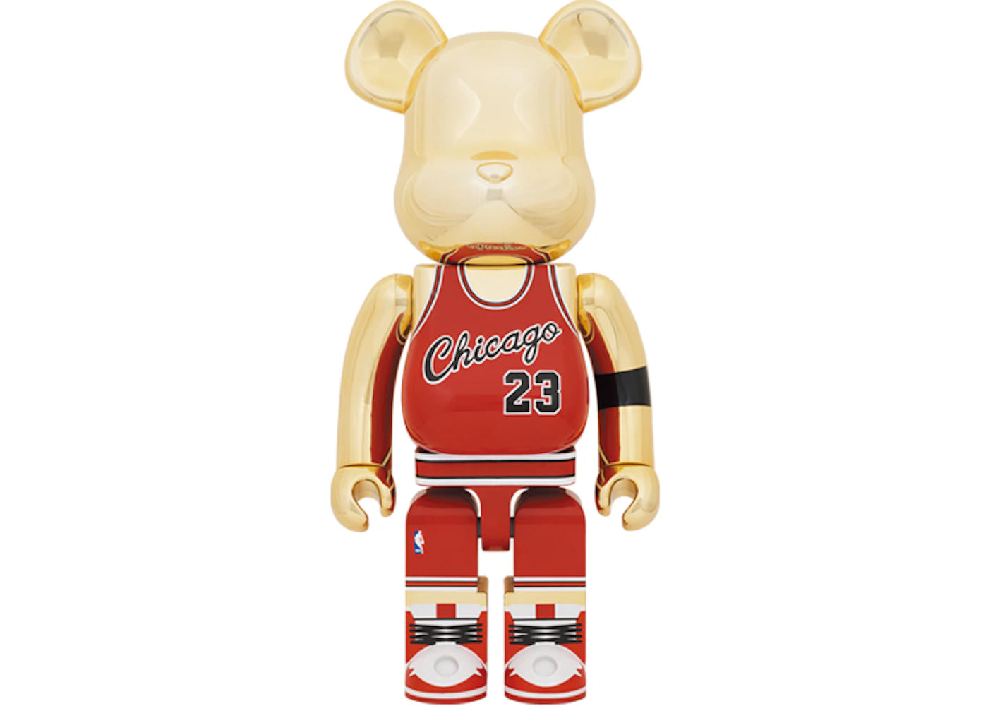 Bearbrick Michael Jordan 1985 Rookie Jersey 1000% Gold Chrome