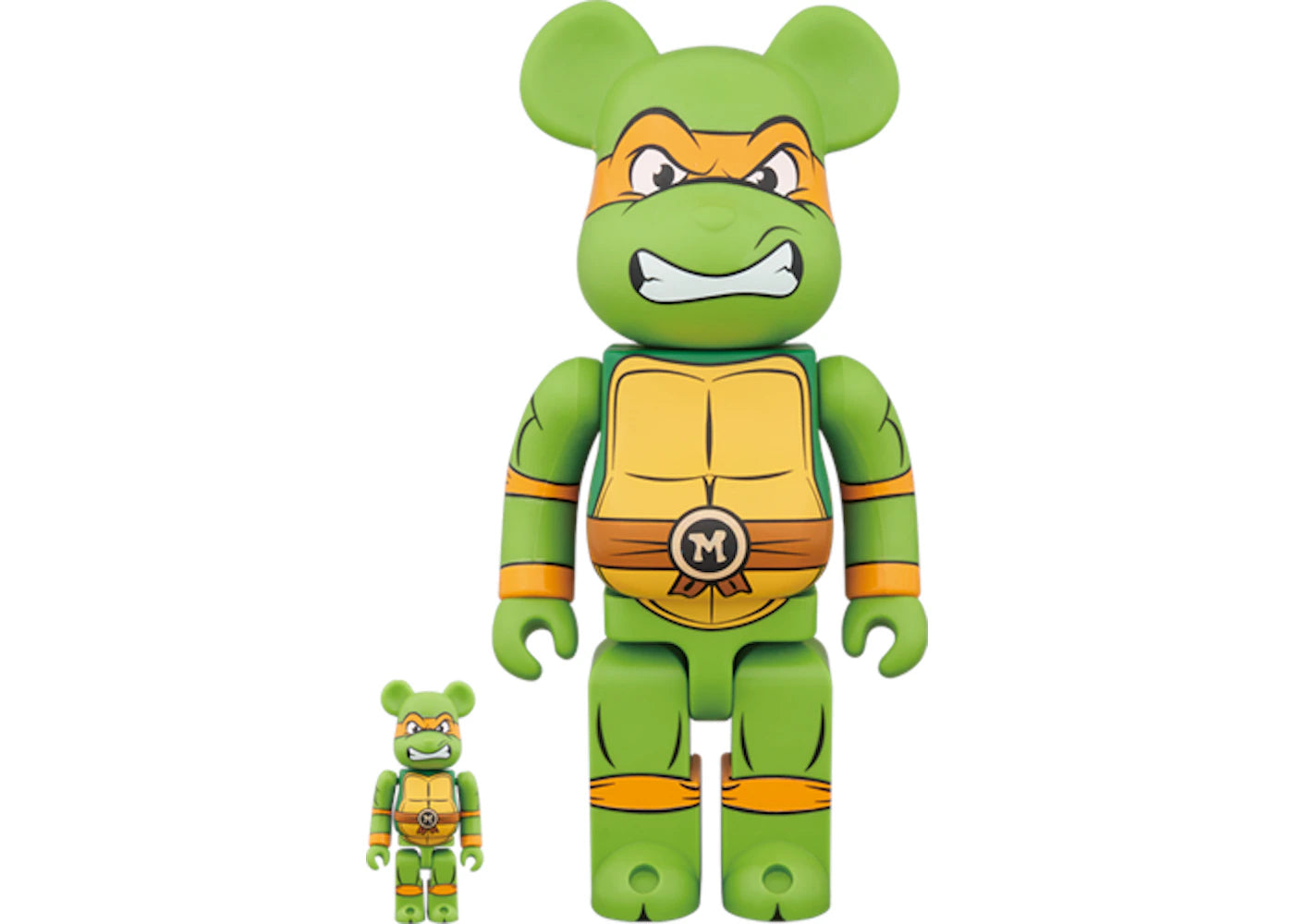 Bearbrick Michelangelo 100% & 400% Set Green