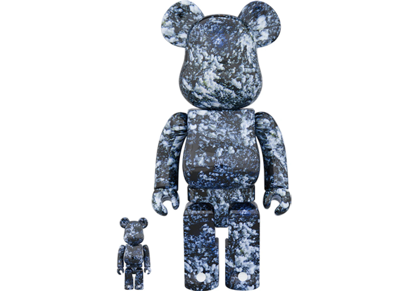 Bearbrick Mika Ninagawa Yosakura 100% & 400% Set Black/Blue