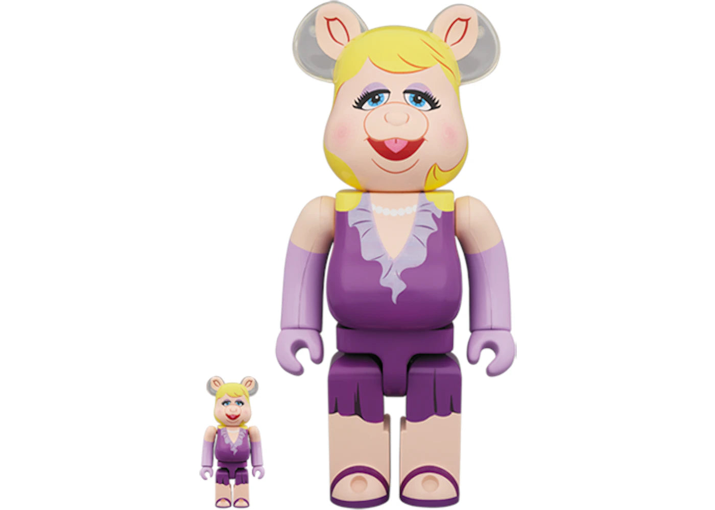 Bearbrick Miss Piggy 100% & 400% Set Purple