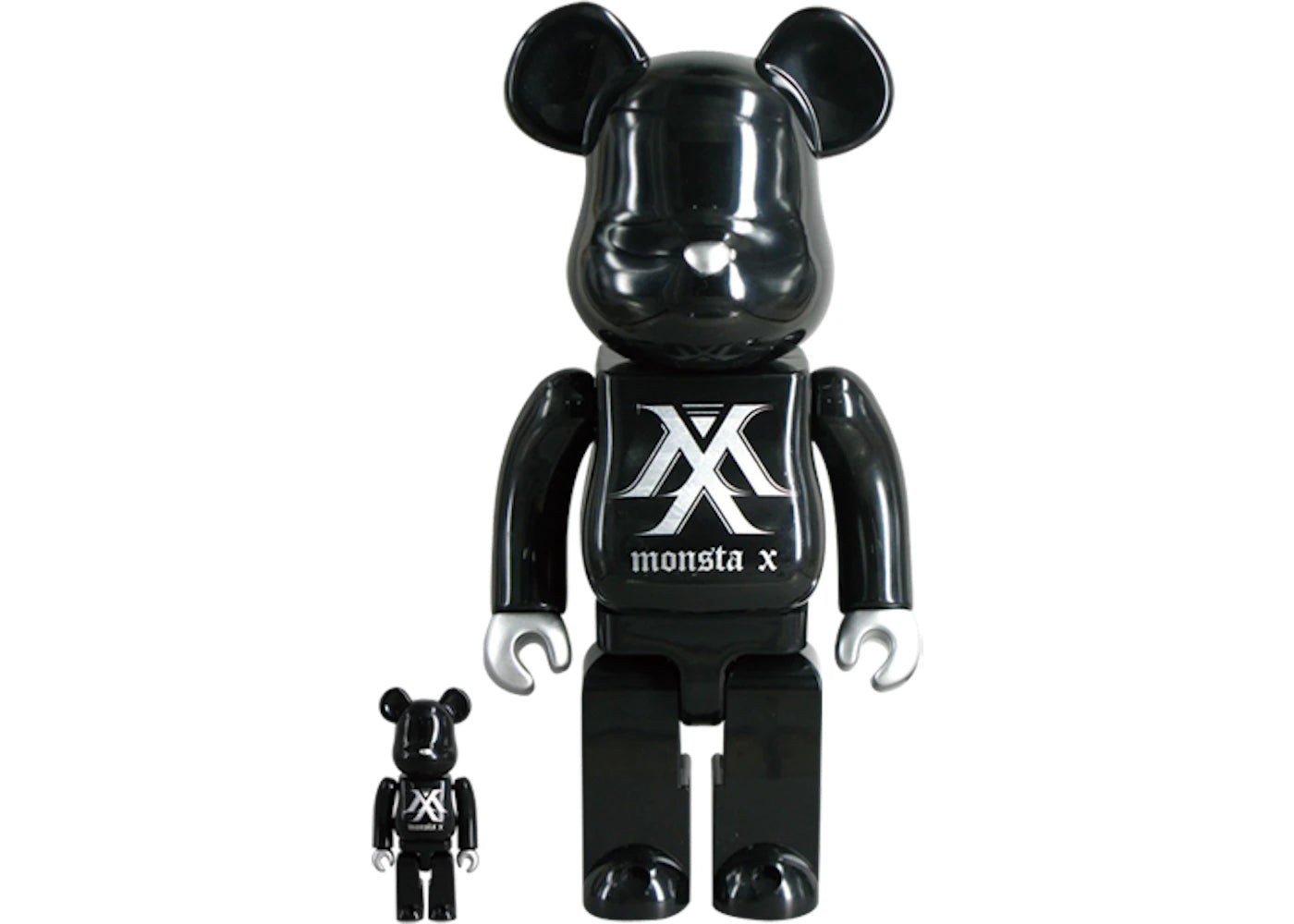 Bearbrick Monsta 100% & 400% Set Black