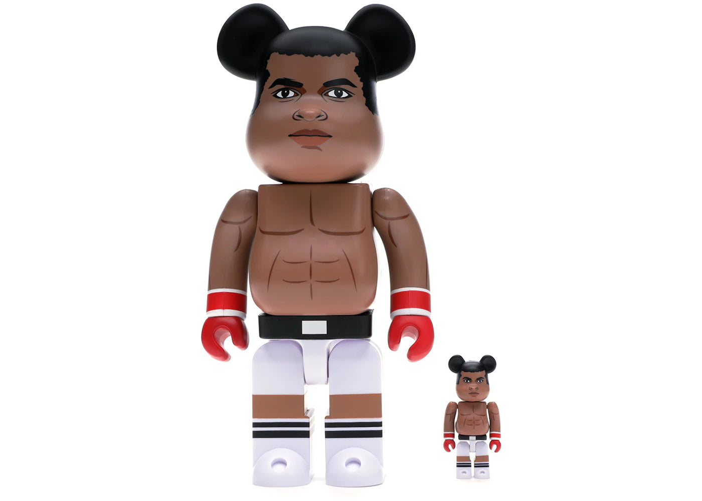 Bearbrick Muhammad Ali 100% & 400% Set Brown