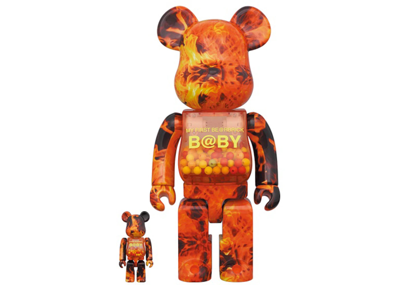 Bearbrick My First BaBy "Flame" 100% & 400% Set