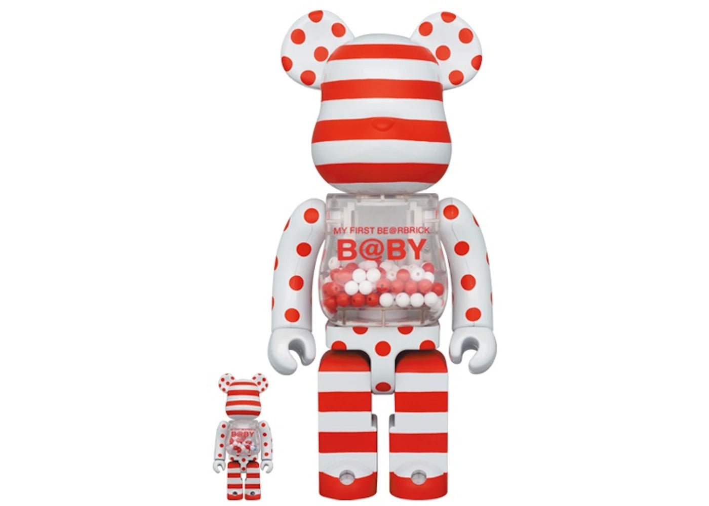 Bearbrick My First Baby 100% & 400% Set Red & Silver Chrome Ver.