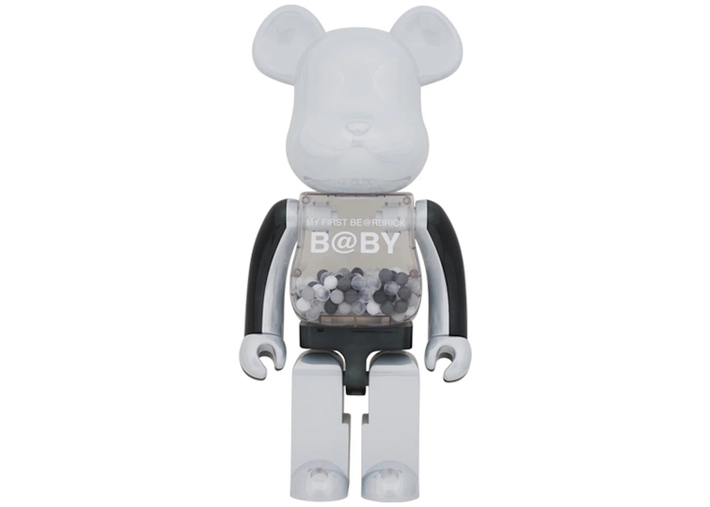 Bearbrick My First Baby 1000% Black & White Chrome Ver.