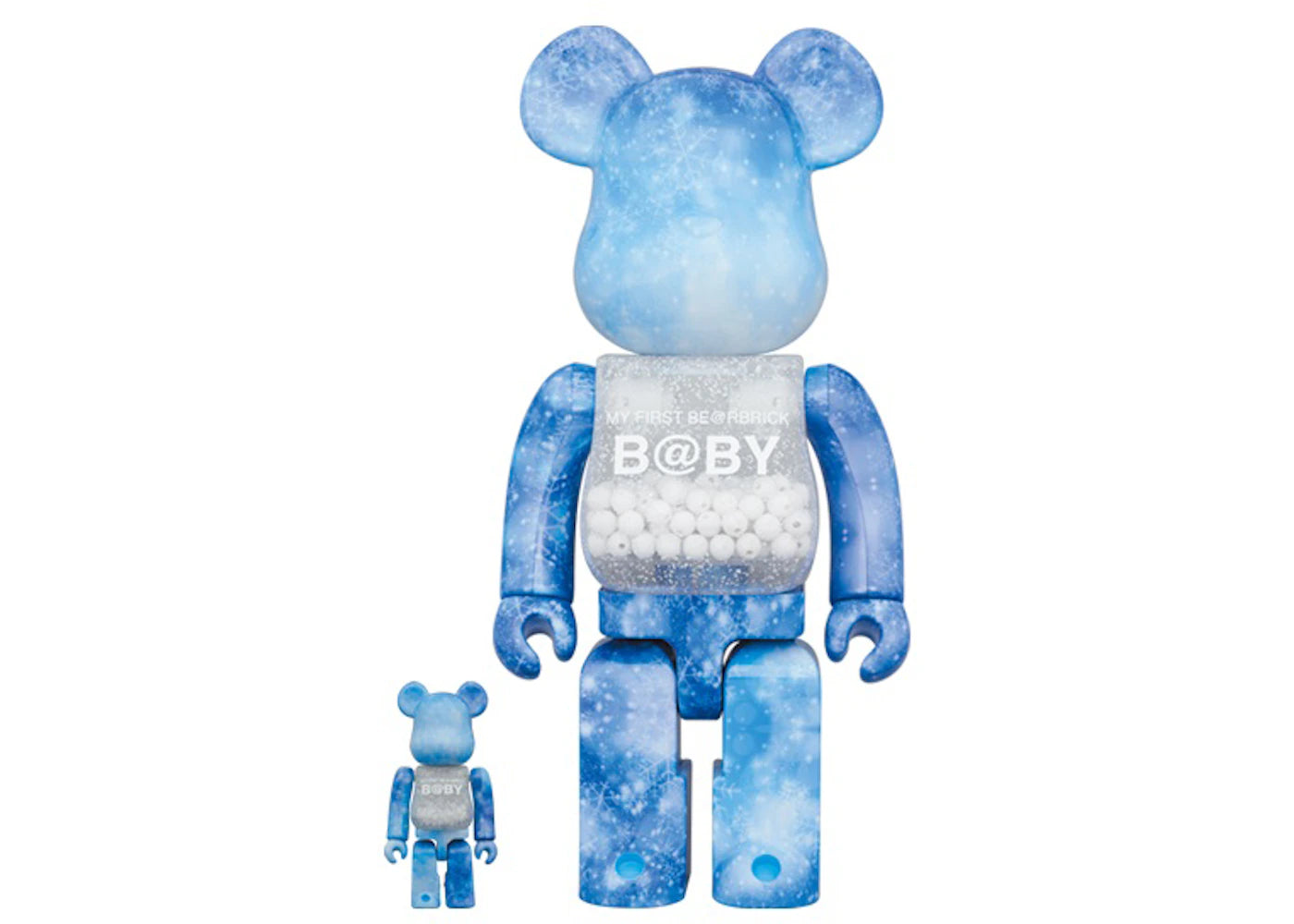 Bearbrick My First Baby Crystal of Snow Ver. 100% & 400% Set