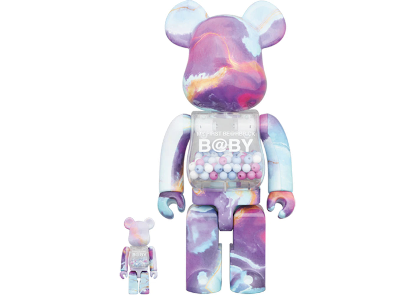 Bearbrick My First Baby Marble 100% & 400% Set