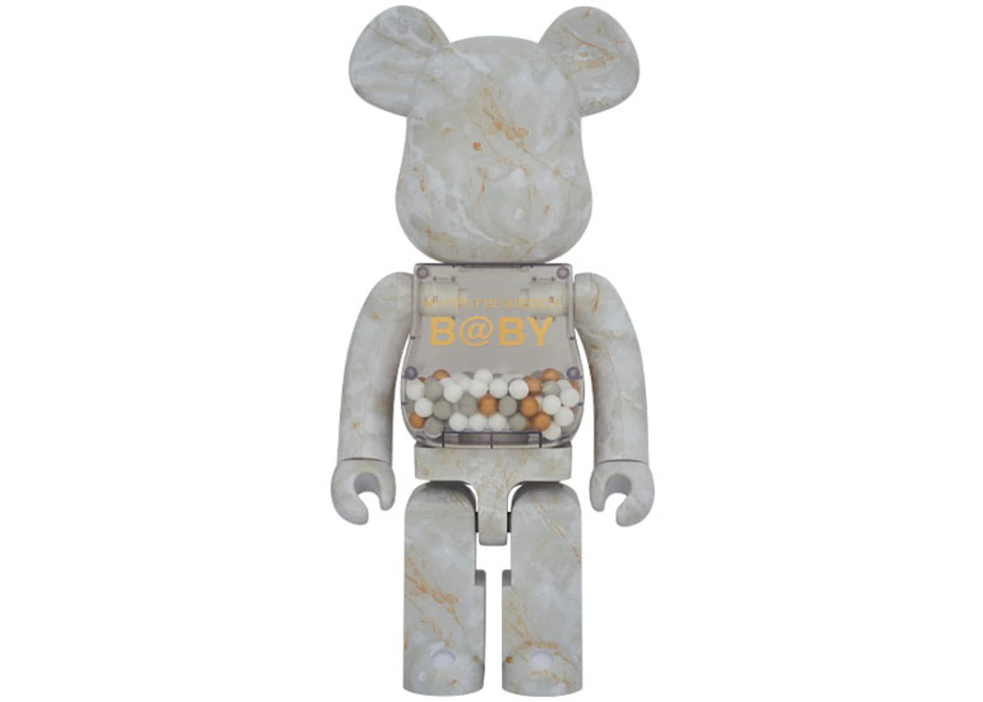 Bearbrick My First Baby Marble Ver. 1000% White & Gold