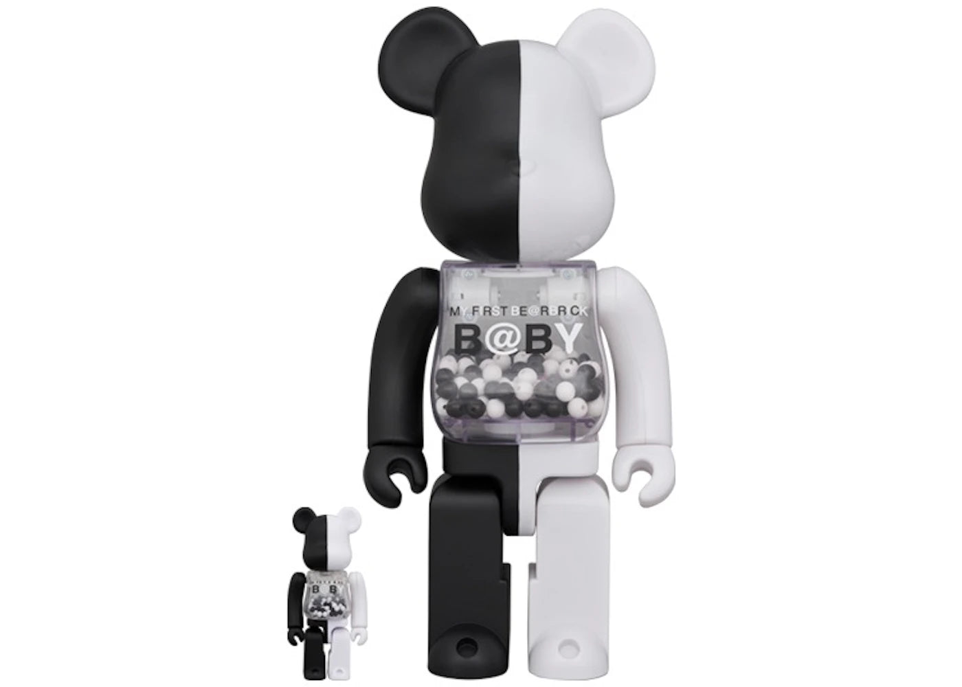 Bearbrick My First Bearbrick 100% & 400% Set Black/White