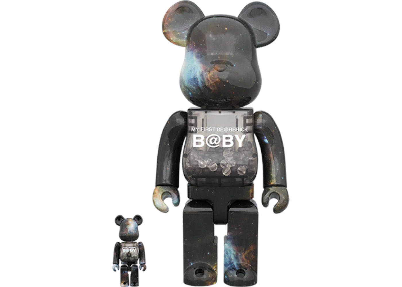 Bearbrick My First Bearbrick Baby Space Version 100% & 400% Black