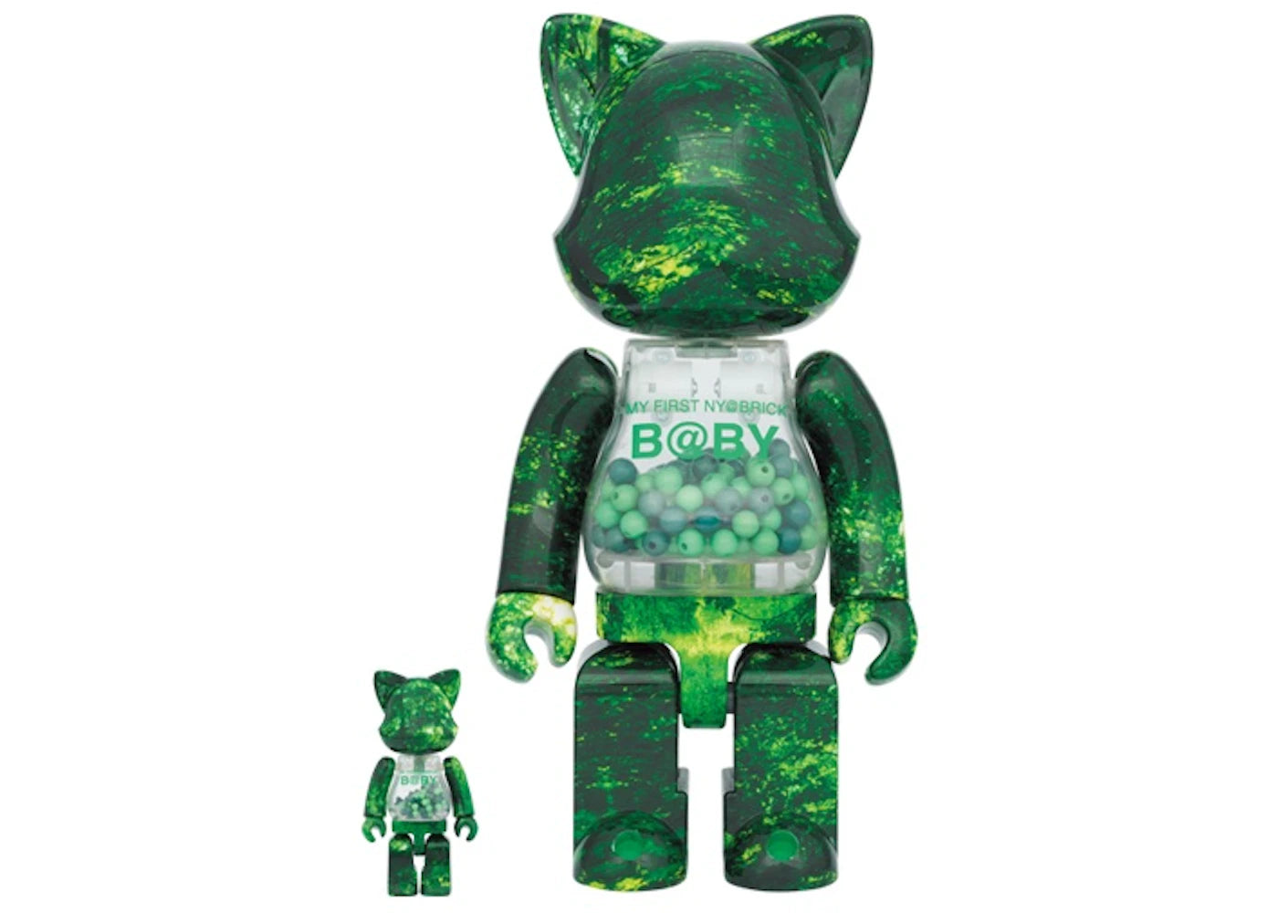 Bearbrick My First Nyabrick Baby 100% & 400% Set Forest Green