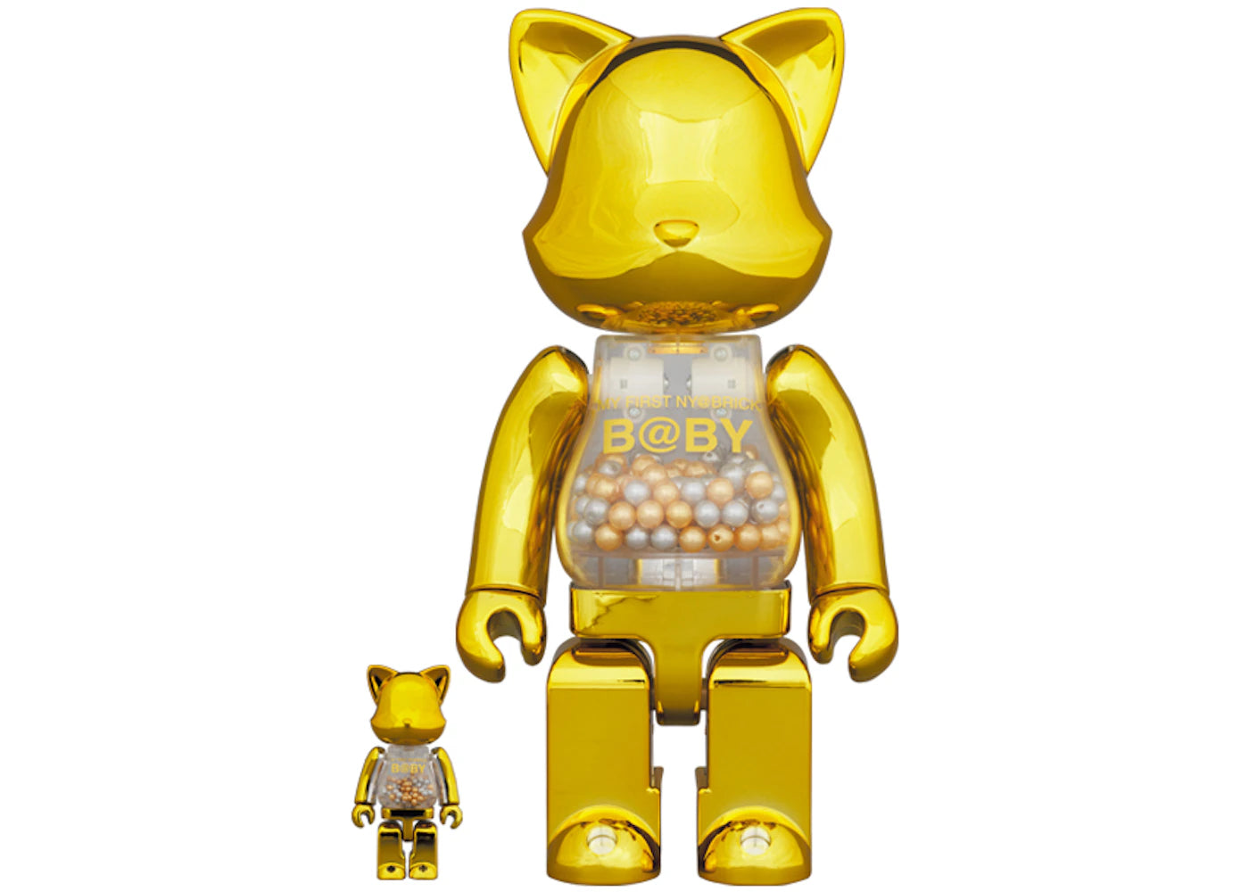 Bearbrick My First Nyabrick Baby 100% & 400% Set Gold