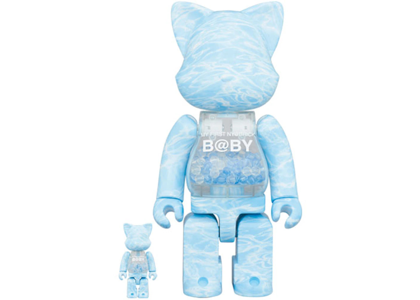 Bearbrick My First Nyabrick Baby 100% & 400% Set Water Crest