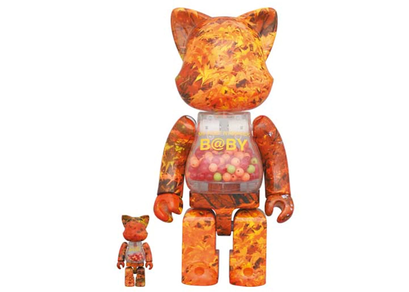 Bearbrick My First Nyabrick Baby Autumn Leaves Ver. 100% & 400% Set