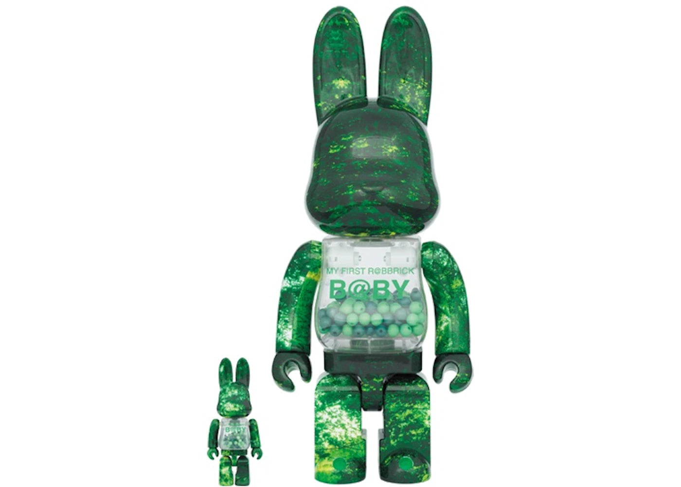 Bearbrick My First Rabbrick Baby 100% & 400% Set Forest Green