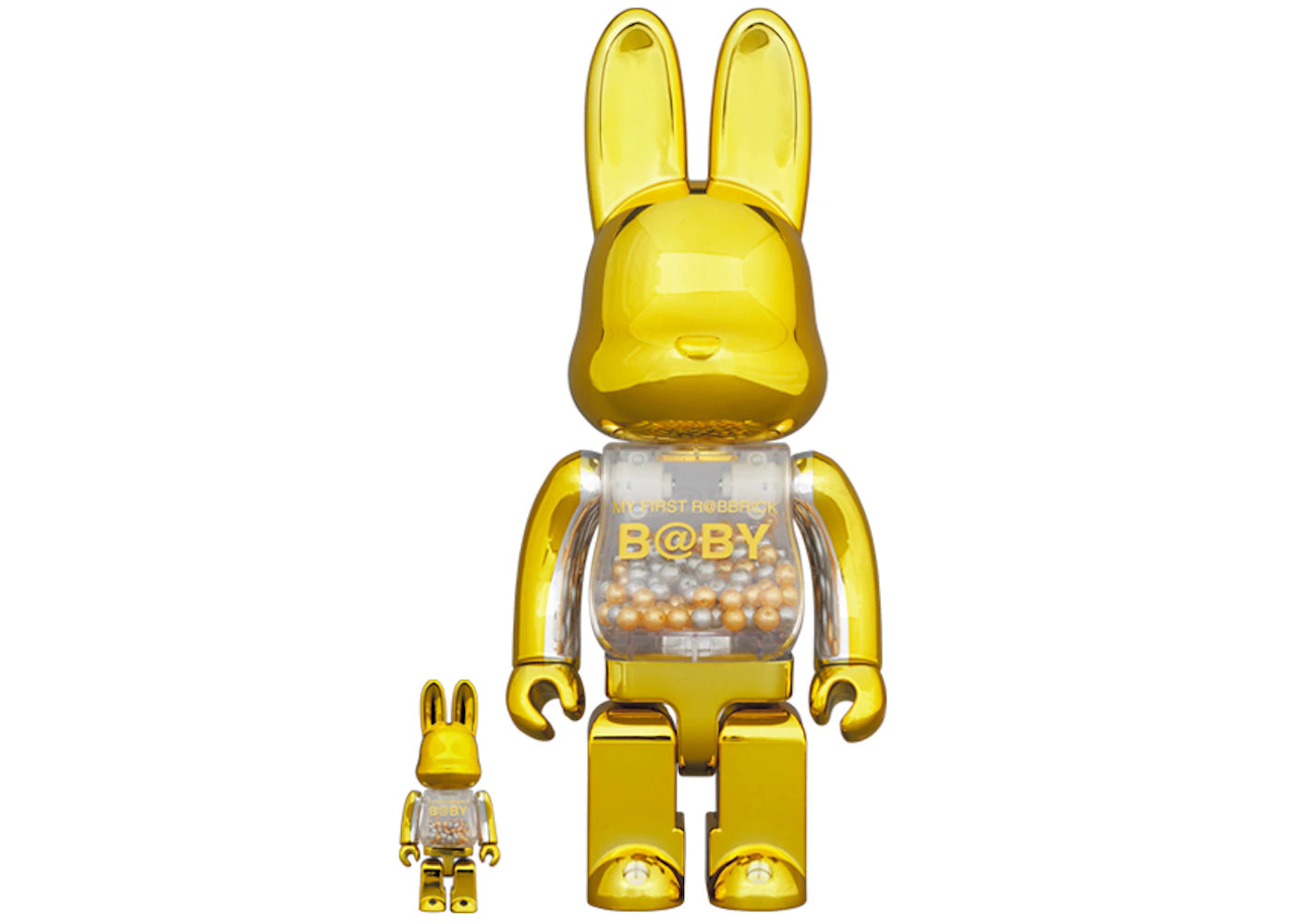 Bearbrick My First Rabbrick Baby 100% & 400% Set Gold