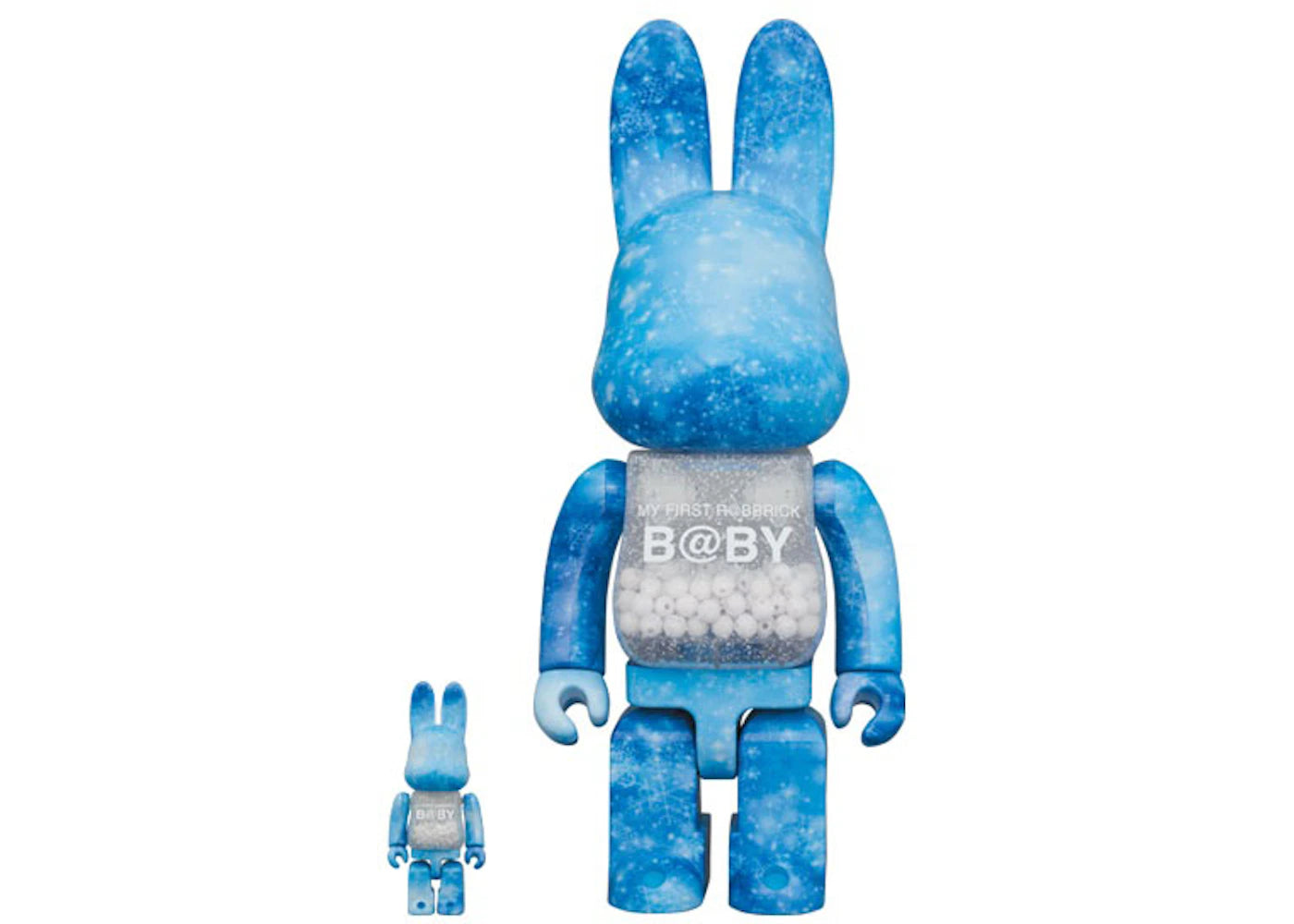 Bearbrick My First Rabbrick Baby Crystal of Snow Ver. 100% & 400% Set